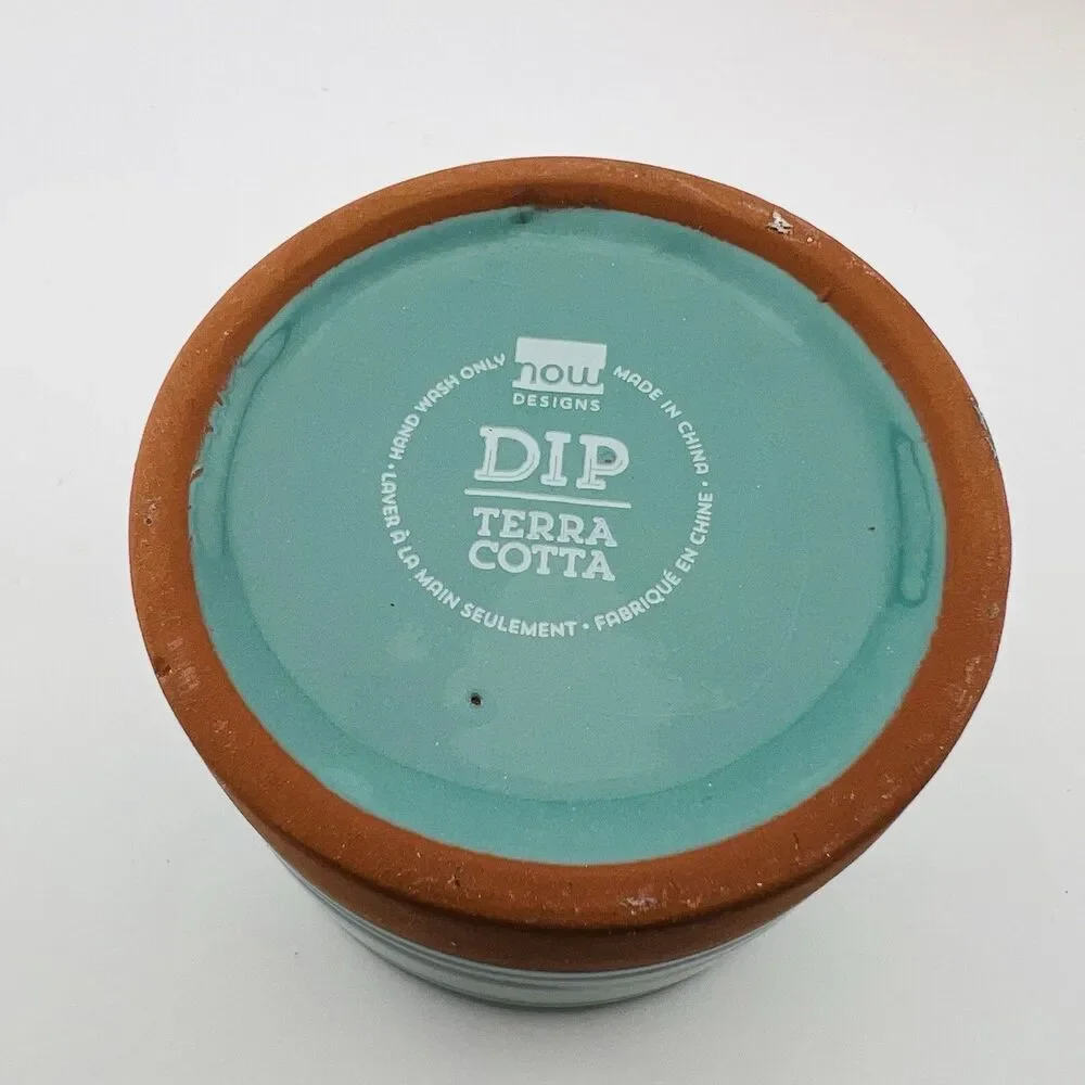 Dip by Now Designs Glazed Terracotta Decorative Measuring  Set 1, 1/2 & 1/4 Cup